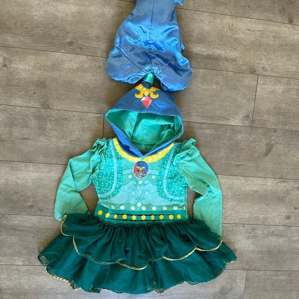 Shimmer and Shine Nickelodean Retro Toddler Girl Costume Tutu Top Halloween